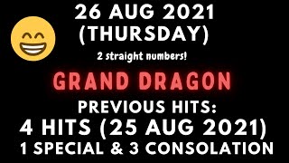 Foddy Nujum Prediction For Grand Dragon 4d 26 August 2021 Thursday Youtube Foddy Nujum Prediction For Grand Dragon 4d 26 August 2021 Thursday Youtube