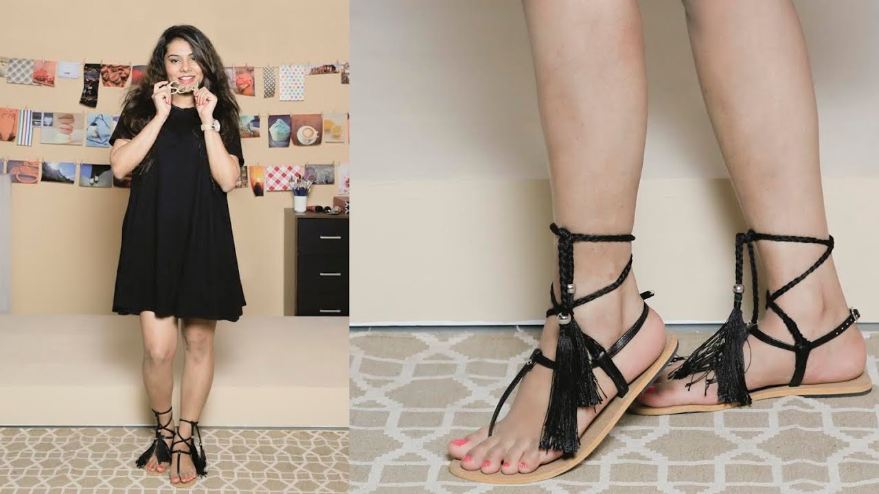 DIY Tassel Sandals | Style Tip - YouTube