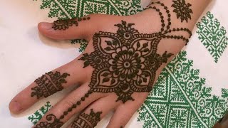 Easy and beautiful henna design نقش حناء سهل وخفيف للمبتدئات