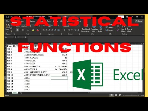 Statistical Functions in Excel | Excel - Statistical Functions - YouTube