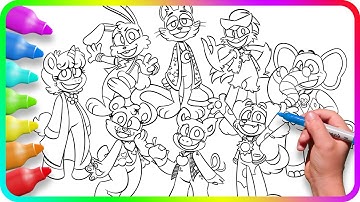 Coloring Pages SMILING CRITTERS | Satisfying process of Coloring Poppy Playtime Chapter 3 characters