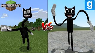 MINECRAFT CARTOON CAT VS GMOD CARTOON CAT!! Garry's Mod vs Minecraft Mod Comparison Trevor Henderson