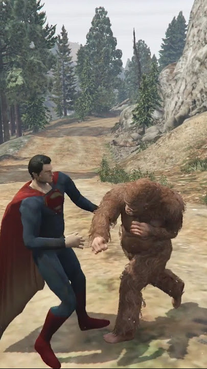 GTA V:Bigfoot vs Superman fight #gta #gta5 #gtav #gtaonline #trending #shorts #viral #youtubeshorts