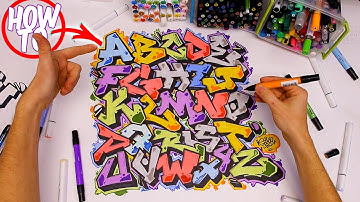 How To Draw Graffiti Letters Tutorial- Basic Straight Piece