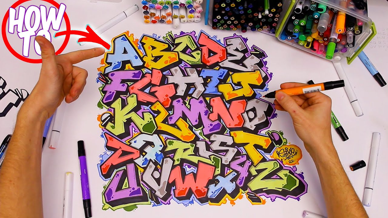 graffiti alphabet fonts a z