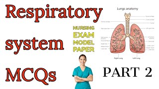 Respiratory system model paper MCQs part 2 for staff nurse exam