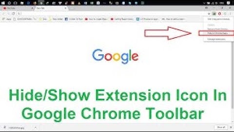 How To Remove Extension Icon From Chrome