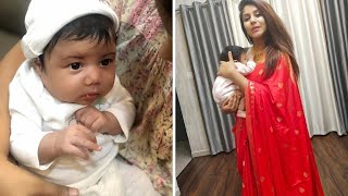 Alya Manasa Girl Baby Aila Syed 1st pictures with Husband Sanjeev on Her special day | Alya