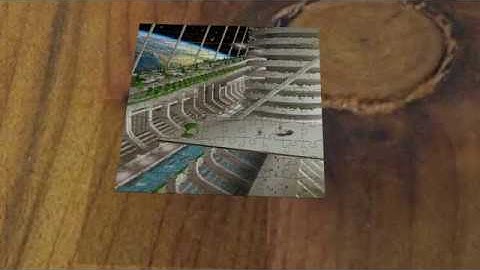 Jigsaw puzzle created by Blender with Python script, 4K