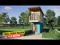 Small House 2 x 6 Meters (12 Sqm) With Living Room ,Garden and Balcony