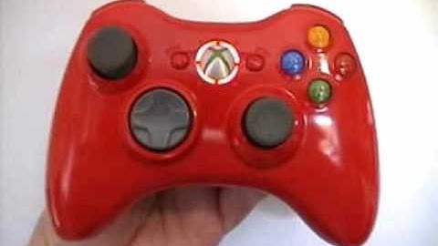 Modified Red Xbox 360 Controller with red led mod - kiwicupra