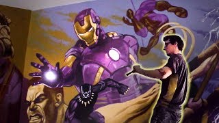 AVENGERS Custom Poolhouse MURAL! - Kiptoe