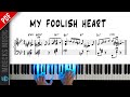 My foolish heart  jazz piano sheet music pdf jazzpiano pianotutorial