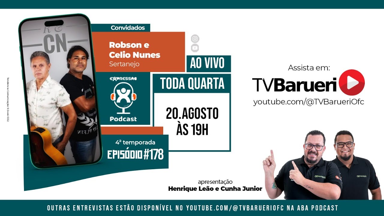 Robson E Celio Nunes – Sertanejo | Expressão Podcast – 20/08 | #178