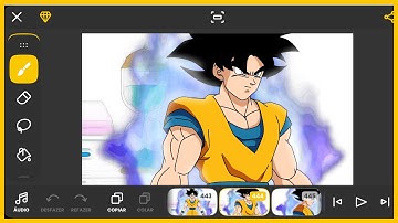 All Goku transformations in DBS Broly style: flipaclip animation #howtodraw #goku #dbs