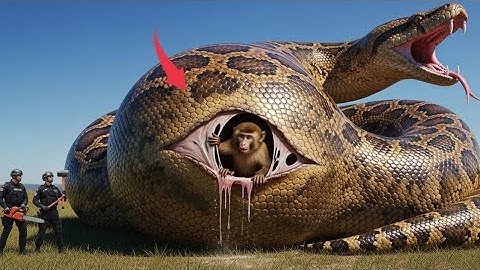 Brave Heroes Save the Monkey’s Life After a Terrifying Python Attack 🐍🐒 | rescue animals