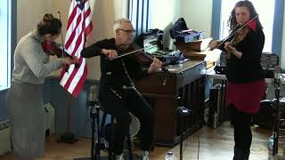 JOHN SPECKER and daughters Lila & Ida Mae  "Grandfather's Reel" at the Andover VT Town Hall 1-26-20