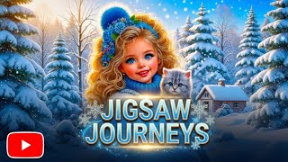 Relaxing Winter Jigsaw Puzzle | Cozy Snowy Cabin & Cute Kitten | Jigsaw Journeys