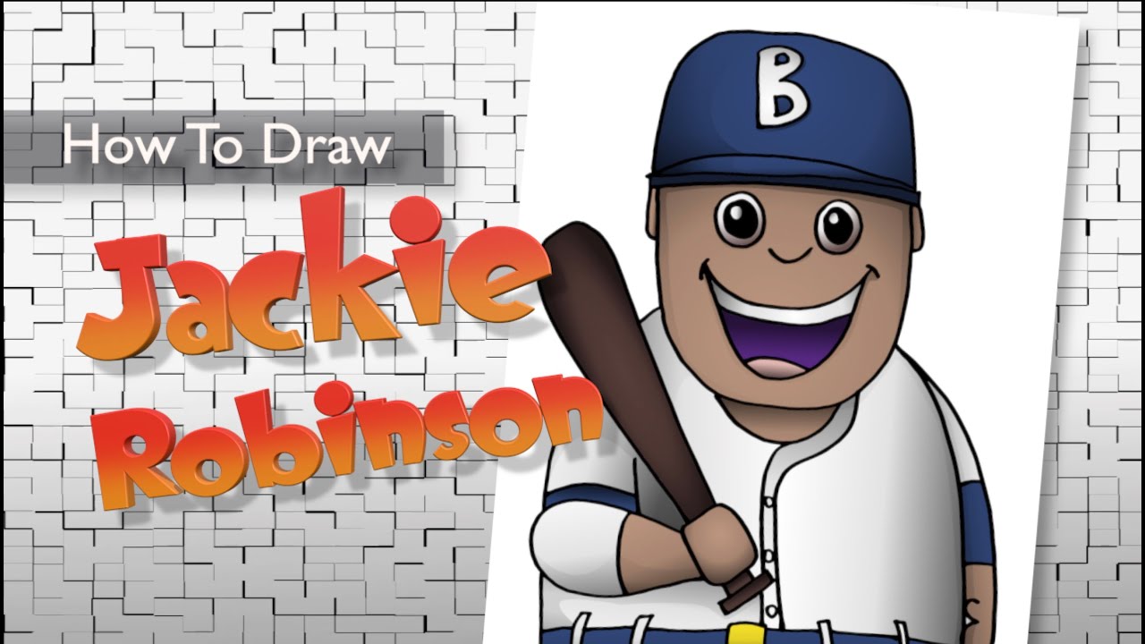 How to Draw a Jackie Robinson #42 🎨 Black History 🎨 Easy 🎨 Step