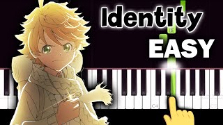 The Promised Neverland Season 2 OP - Identity - EASY Piano tutorial