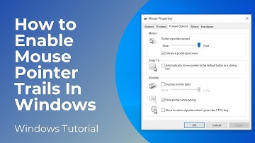 How to Enable Mouse Pointer (Cursor) Trails In Windows 10