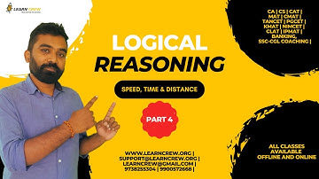SPEED, TIME & DISTANCE (Part 4) | LOGICAL REASONING | #pgcet2023 #entrance  #logicalreasoning