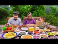 The most loved national azerbaijani dishes  cooked beef legs lamb ribs and mince