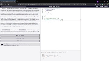 Learn React  Render React on the Server with renderToString   freeCodeCamp.org(Day-15)