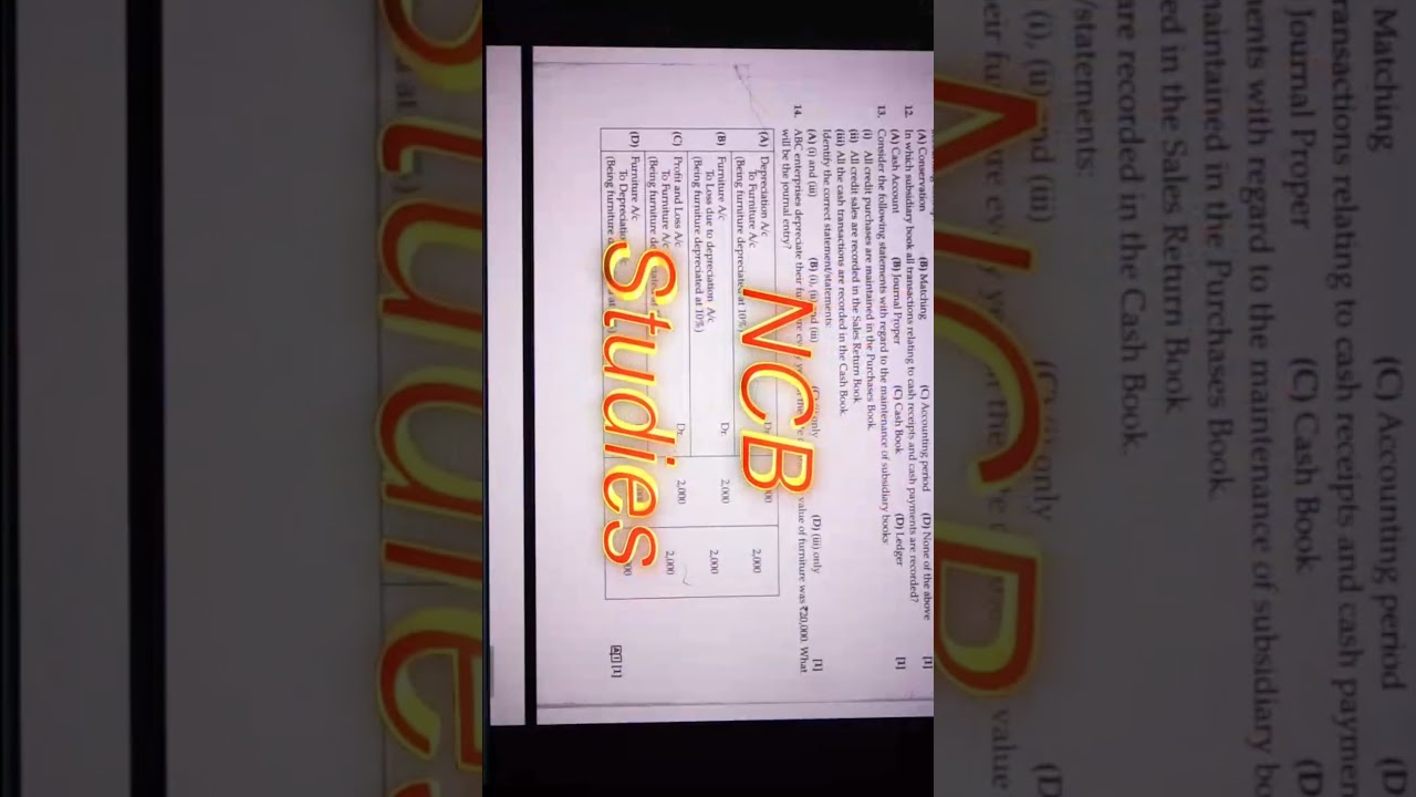 Sample paper 01 class 11th accounts 