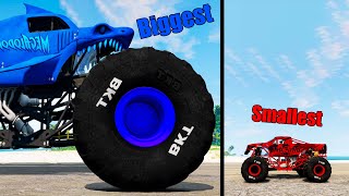 Biggest vs Smallest Monster Truck #2 - Beamng drive