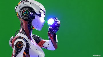 Futuristic AI Robot | Free Green Screen Asset for Video Editors & Streamers