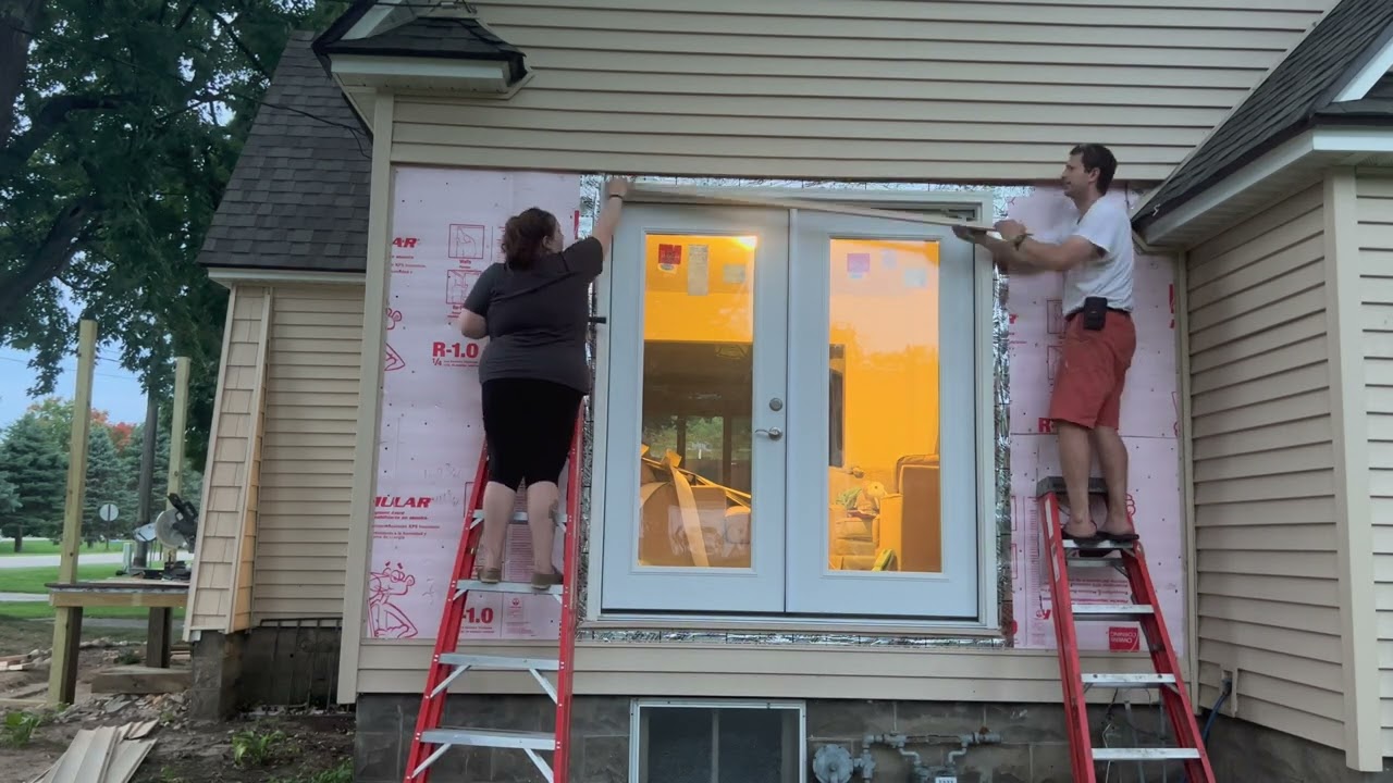 We Turned Our Dining Room Window Into a French Door! YouTube