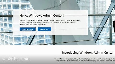 Windows Admin Center Install in Windows 2019 Core