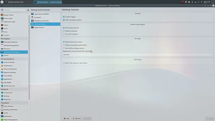 Kubuntu KDE Plazma Ktorrent disable autostart