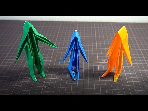折り紙で人形を立体での作り方について Youtube