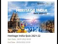Heritage India Quiz 2021-22