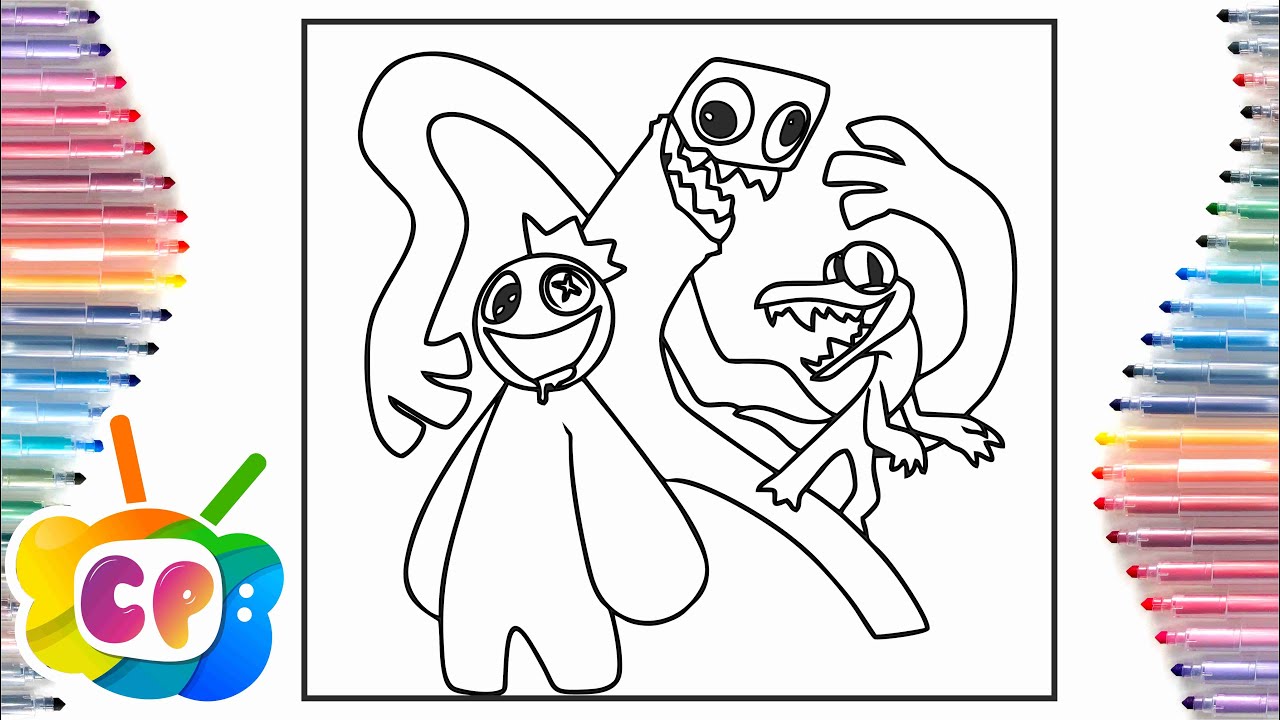 Green Rainbow Friends Roblox Coloring Page