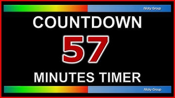 ⏰ 57 Minutes Timer - Countdown Full HD 1080p - Background Relaxing Music