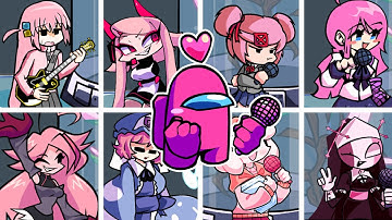 【FNF BETADCIU】Pinkwave But Every Turn A Different Character Is Used【FNF】