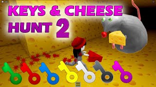 ALL KEYS & CHEESE HUNT chp2: cheese escape horror FULL WALKTHROUGH #roblox