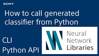 NNC Tutorial : How to call generated classifier from Python