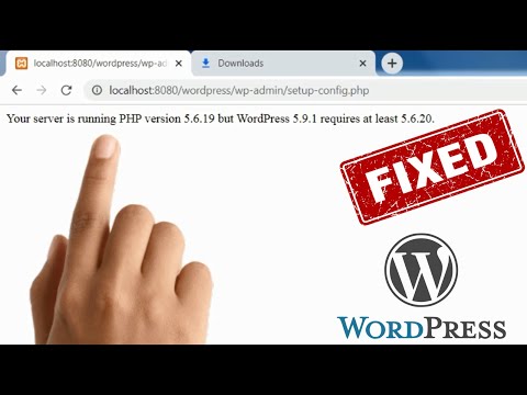 WordPress requires that your web server is running php