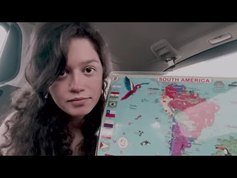 asmr • crinkly geography teacher shows you map of south america