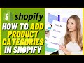 How to add product categories in shopify step by step