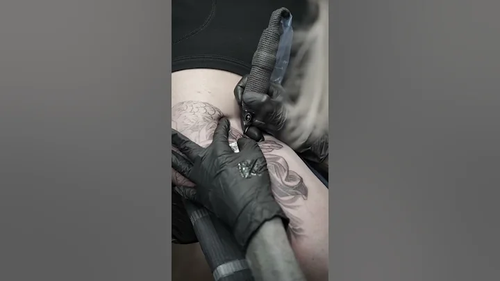 Process of making an angel tattoo by Evan Summers