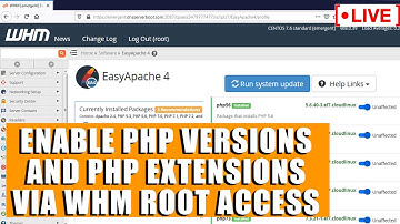 [🔴LIVE] How to enable PHP Versions and PHP Extensions via WHM Root access?