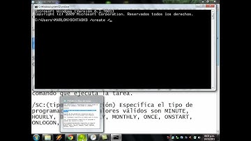 PROGRAMAR TAREAS EN CONSOLA DE COMANDOS, WINDOWS 7