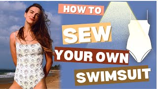How To Sew Basic Swimsuit? Tutorial With Printable Sewing Pattern, Bikini Sewing Pattern Lessons