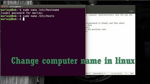 How to change the computer name in ubuntu linux? (using terminal)