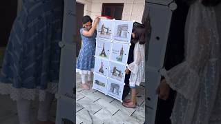 Amazon wali wardrobe installed / Ghamu saran shorts / how to install plastic wardrobe #shorts #diy